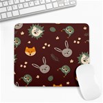 Rabbits, Owls And Cute Little Porcupines  Large Mousepads Front