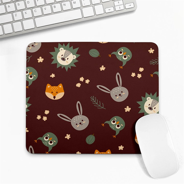 Rabbits, Owls And Cute Little Porcupines  Large Mousepads