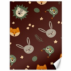 Rabbits, Owls And Cute Little Porcupines  Canvas 36  X 48  by ConteMonfrey