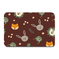 Rabbits, Owls And Cute Little Porcupines  Plate Mats by ConteMonfrey