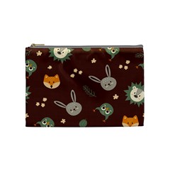 Rabbits, Owls And Cute Little Porcupines  Cosmetic Bag (medium) by ConteMonfrey