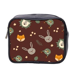 Rabbits, Owls And Cute Little Porcupines  Mini Toiletries Bag (two Sides) by ConteMonfrey