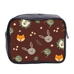 Rabbits, Owls And Cute Little Porcupines  Mini Toiletries Bag (Two Sides) Back