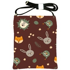 Rabbits, Owls And Cute Little Porcupines  Shoulder Sling Bag by ConteMonfrey