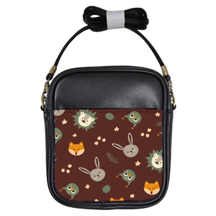 Rabbits, Owls And Cute Little Porcupines  Girls Sling Bag