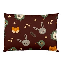 Rabbits, Owls And Cute Little Porcupines  Pillow Case (two Sides) by ConteMonfrey