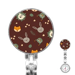 Rabbits, Owls And Cute Little Porcupines  Stainless Steel Nurses Watch by ConteMonfrey