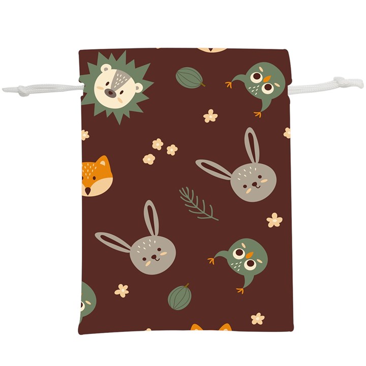 Rabbits, Owls And Cute Little Porcupines   Lightweight Drawstring Pouch (XL)