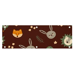 Rabbits, Owls And Cute Little Porcupines  Banner And Sign 6  X 2  by ConteMonfrey