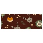 Rabbits, Owls And Cute Little Porcupines  Banner and Sign 8  x 3  Front