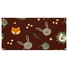 Rabbits, Owls And Cute Little Porcupines  Banner And Sign 8  X 4 