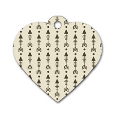 Black And Grey Arrows Dog Tag Heart (one Side) by ConteMonfrey