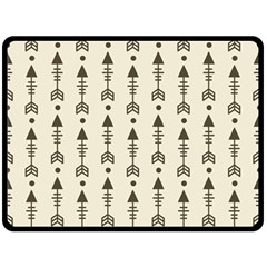 Black And Grey Arrows Fleece Blanket (large)  by ConteMonfrey