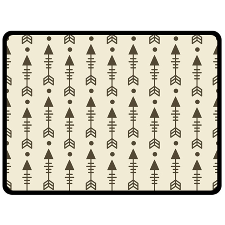 Black And Grey Arrows Fleece Blanket (Large) 