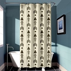 Black And Grey Arrows Shower Curtain 36  X 72  (stall)  by ConteMonfrey