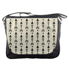 Black And Grey Arrows Messenger Bag by ConteMonfrey