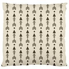 Black And Grey Arrows Large Flano Cushion Case (one Side) by ConteMonfrey