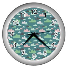 Llama Clouds  Wall Clock (silver) by ConteMonfrey