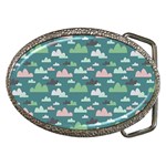 Llama Clouds  Belt Buckles Front