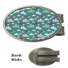 Llama Clouds  Money Clips (oval)  by ConteMonfrey