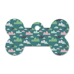 Llama Clouds  Dog Tag Bone (one Side) by ConteMonfrey