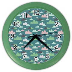 Llama Clouds  Color Wall Clock by ConteMonfrey