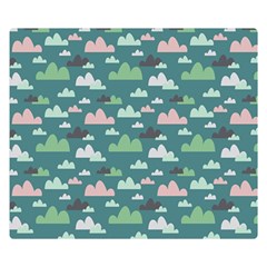 Llama Clouds  Double Sided Flano Blanket (small)  by ConteMonfrey