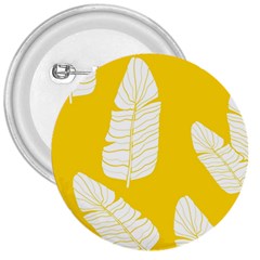 Yellow Banana Leaves 3  Buttons by ConteMonfrey