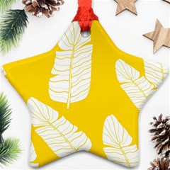 Yellow Banana Leaves Ornament (star) by ConteMonfrey