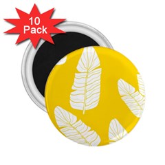 Yellow Banana Leaves 2 25  Magnets (10 Pack)  by ConteMonfrey