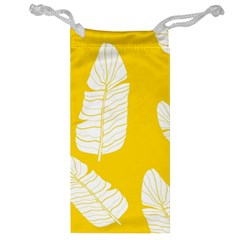 Yellow Banana Leaves Jewelry Bag by ConteMonfrey