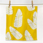 Yellow Banana Leaves Face Towel Front