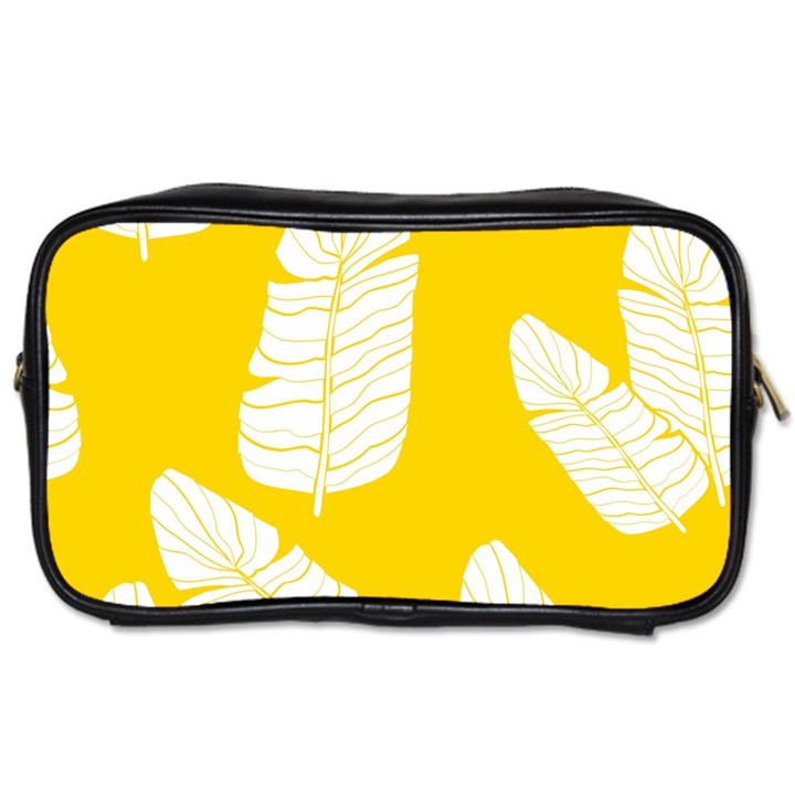 Yellow Banana Leaves Toiletries Bag (Two Sides)