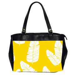 Yellow Banana Leaves Oversize Office Handbag (2 Sides) by ConteMonfrey