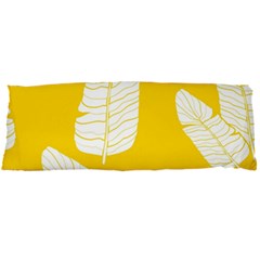 Yellow Banana Leaves Body Pillow Case Dakimakura (two Sides) by ConteMonfrey