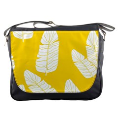 Yellow Banana Leaves Messenger Bag by ConteMonfrey