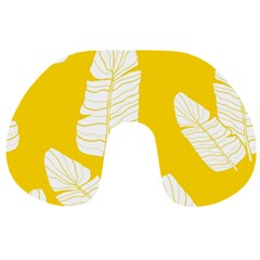 Yellow Banana Leaves Travel Neck Pillow