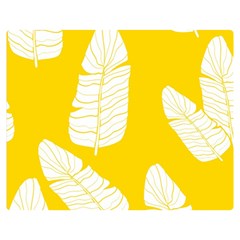 Yellow Banana Leaves Double Sided Flano Blanket (medium)  by ConteMonfrey