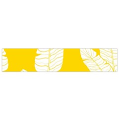 Yellow Banana Leaves Small Flano Scarf by ConteMonfrey