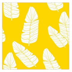 Yellow Banana Leaves Square Satin Scarf (36  X 36 ) by ConteMonfrey