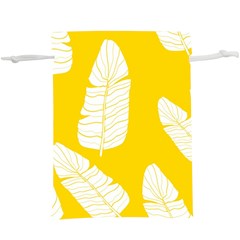 Yellow Banana Leaves  Lightweight Drawstring Pouch (xl) by ConteMonfrey