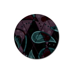 Background Pattern Texture Design Rubber Coaster (round) by danenraven