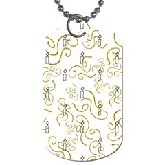 Illustration Candles Candle Fire Light Ceremonial Dog Tag (one Side) by danenraven