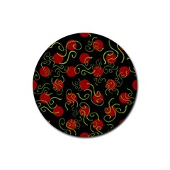 Abstract Background Pattern Texture Design Rubber Coaster (round) by danenraven