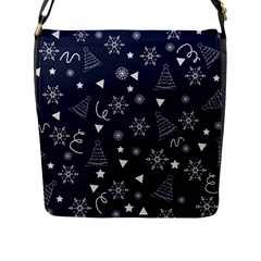 Illustration Christmas Tree Christmas Snow Flap Closure Messenger Bag (l) by danenraven