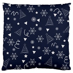 Illustration Christmas Tree Christmas Snow Standard Flano Cushion Case (one Side) by danenraven