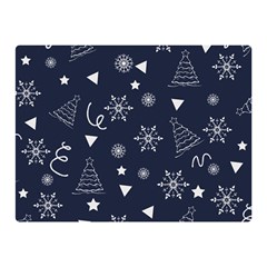 Illustration Christmas Tree Christmas Snow Double Sided Flano Blanket (mini)  by danenraven