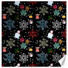 Illustration Xmas Christmas Thanks Giving Pattern Canvas 12  X 12  by danenraven