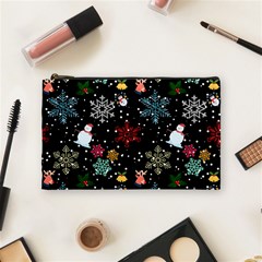 Illustration Xmas Christmas Thanks Giving Pattern Cosmetic Bag (medium) by danenraven