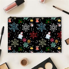 Illustration Xmas Christmas Thanks Giving Pattern Cosmetic Bag (large) by danenraven